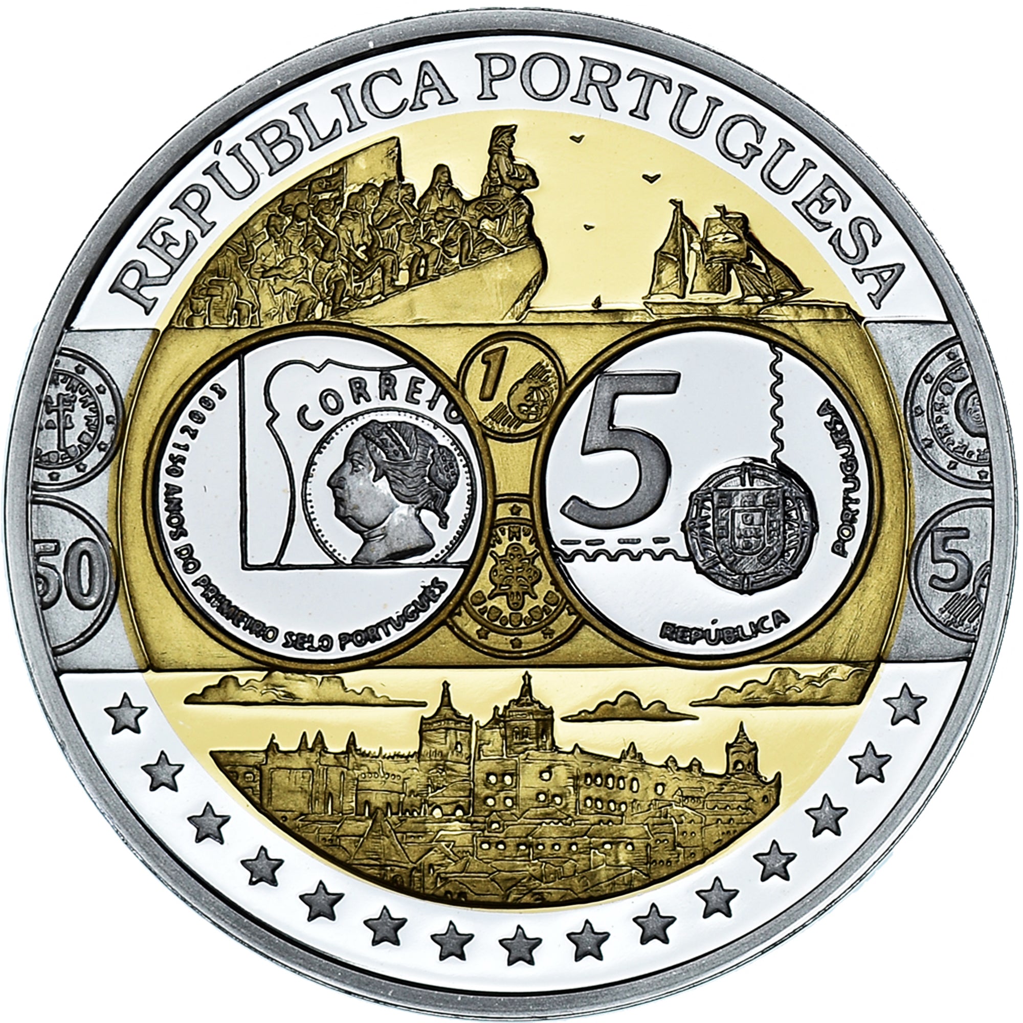 Portugal, Medal, Euro, Europa, Politics, MS(65-70), Silver