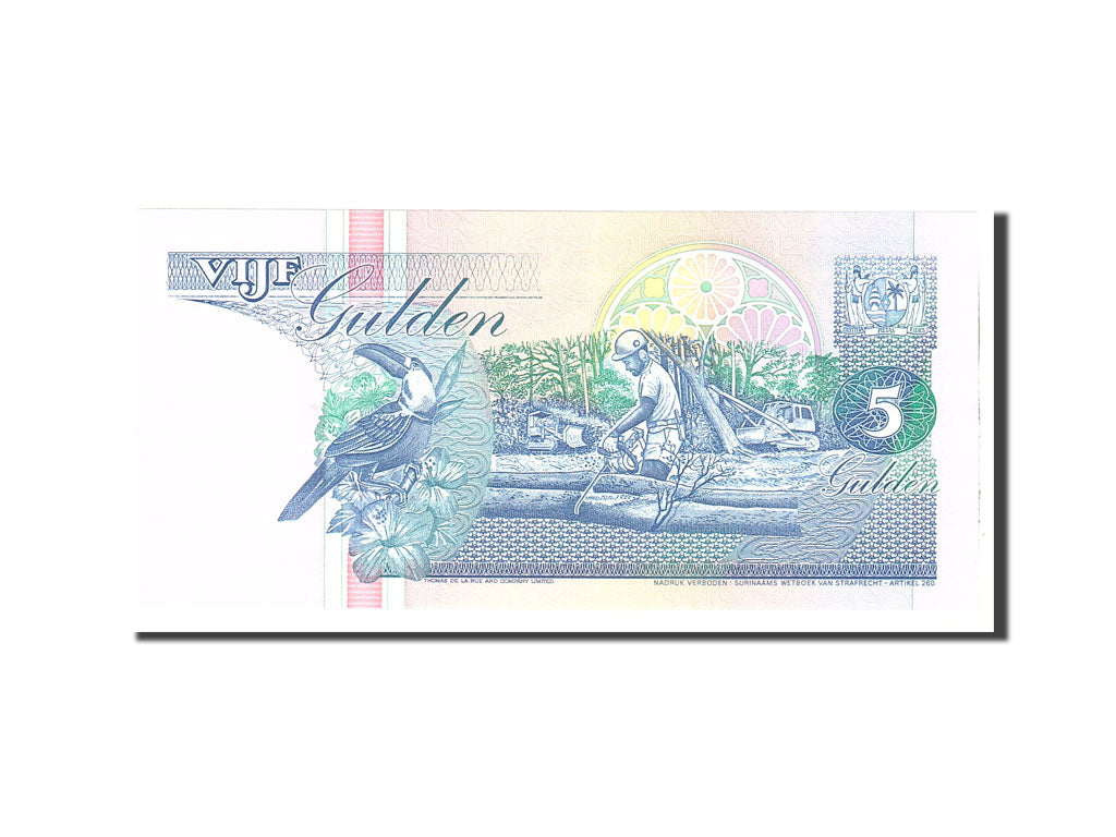 Banknote, Suriname, 5 Gulden, 1995, 1995-06-01, KM:136b, UNC(65-70)