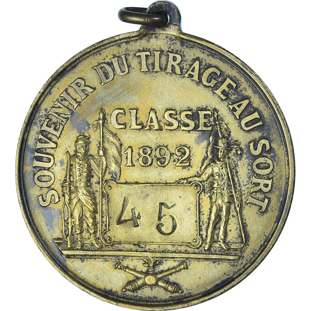 France, Medal, Troisième République, Souvenir du Tirage au Sort, Classe, 1892