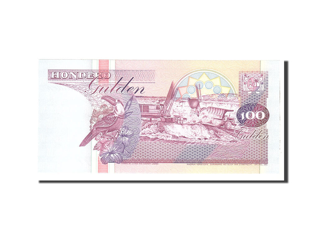 Banknote, Suriname, 100 Gulden, 1991, 1991-07-09, KM:139a, UNC(65-70)