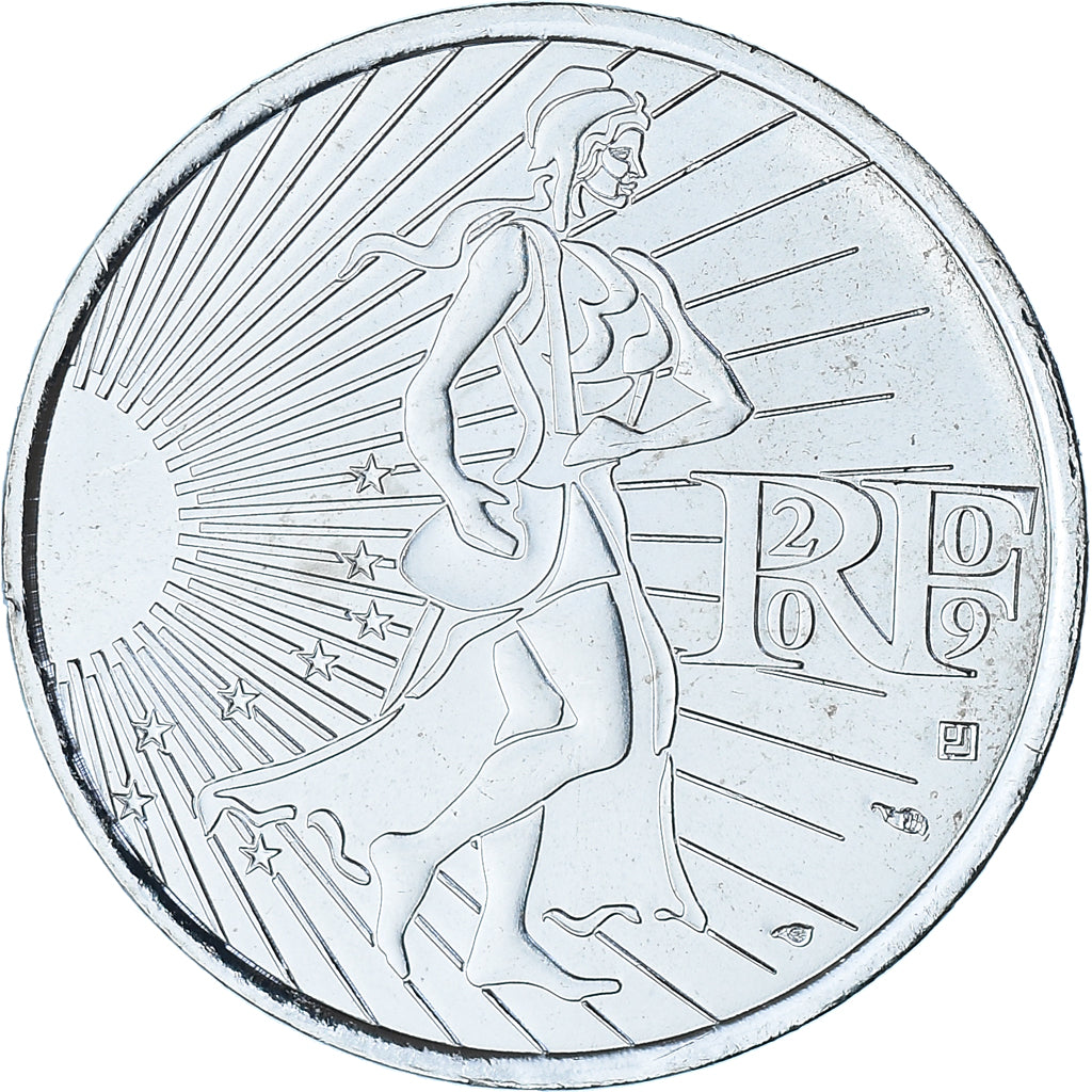 Frankreich, 10 Euro, La Semeuse en marche, 2009, Paris, STGL, Silber, KM:1580