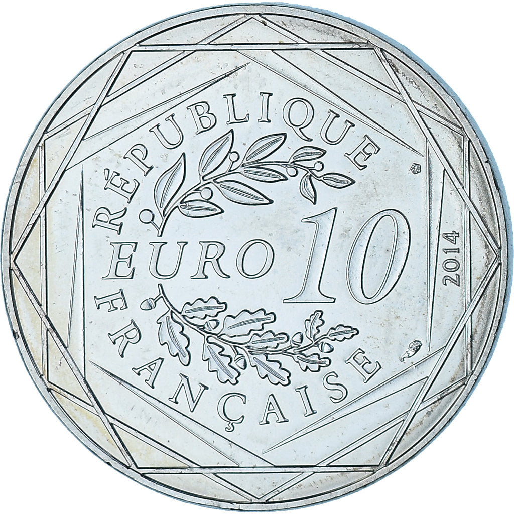França, 10 Euro, Egalité, 2014, Sempé, MS(64), Prata, Gadoury:EU718