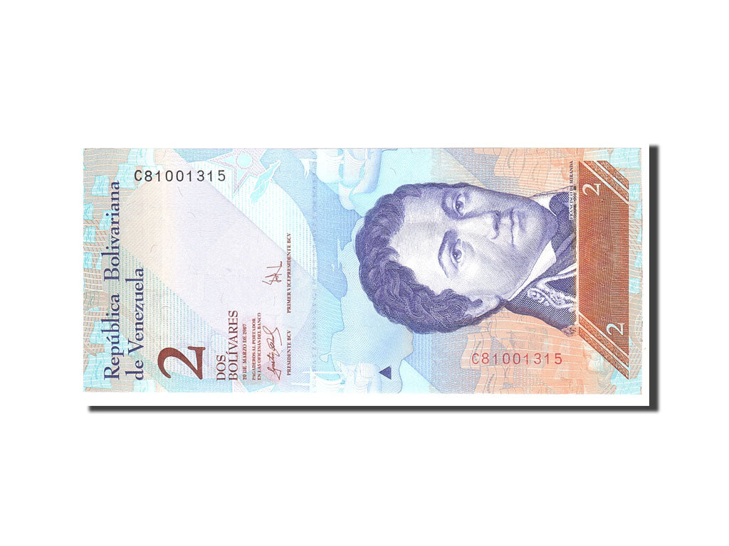 Banknote, Venezuela, 2 Bolivares, 2007, 2007-03-20, KM:88a, UNC(65-70)
