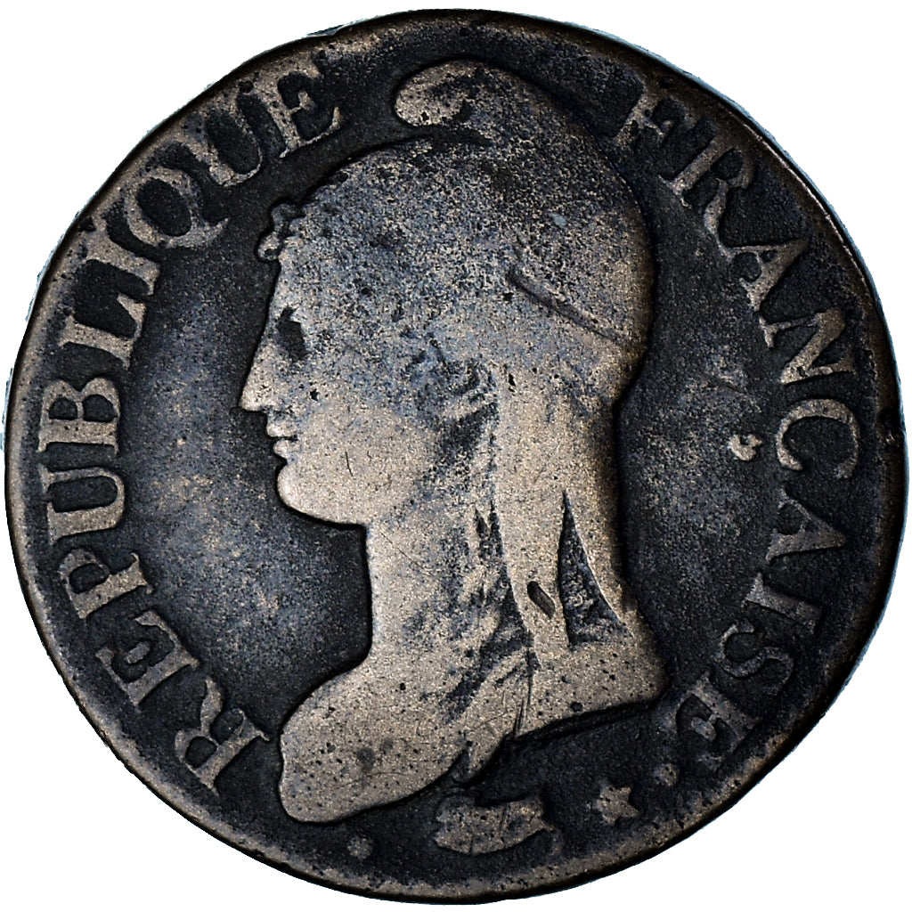 Moeda, França, Dupré, 5 Centimes, AN 5, Paris, VF(20-25), Bronze, KM:640.1