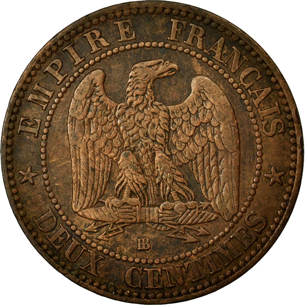Monnaie, France, Napoleon III, Napoléon III, 2 Centimes, 1854, Strasbourg, TTB