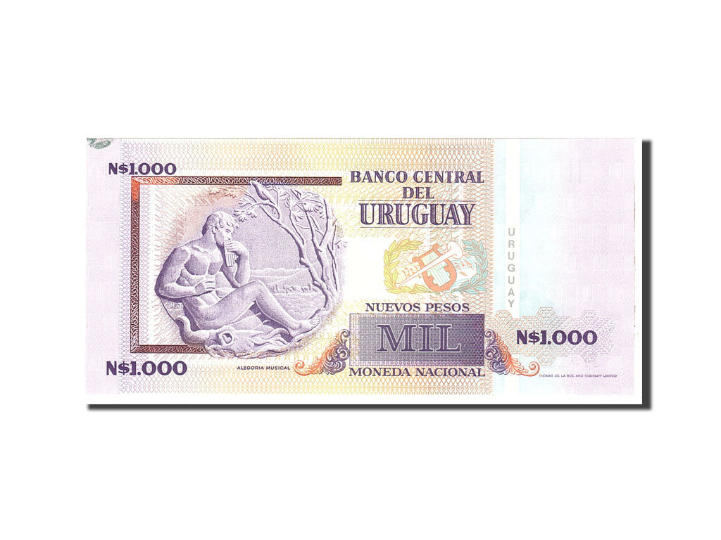 Banknote, Uruguay, 1000 Nuevos Pesos, 1989, Undated, KM:67a, UNC(65-70)