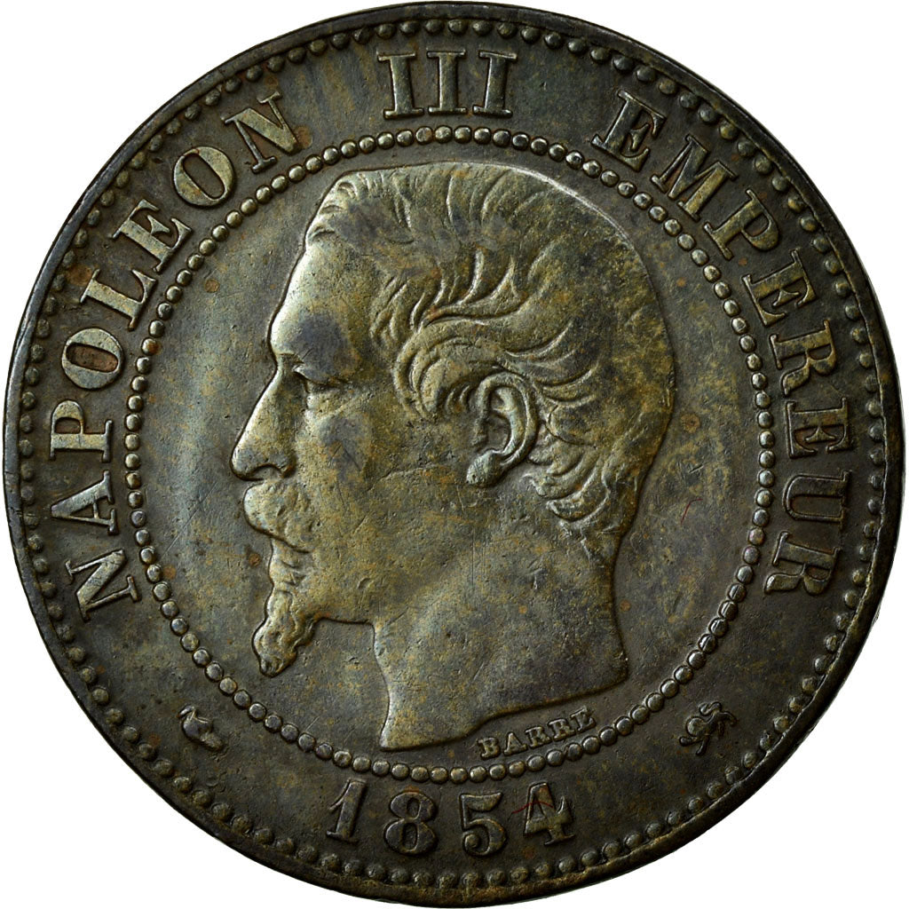 Monnaie, France, Napoleon III, Napoléon III, 2 Centimes, 1854, Lyon, TTB