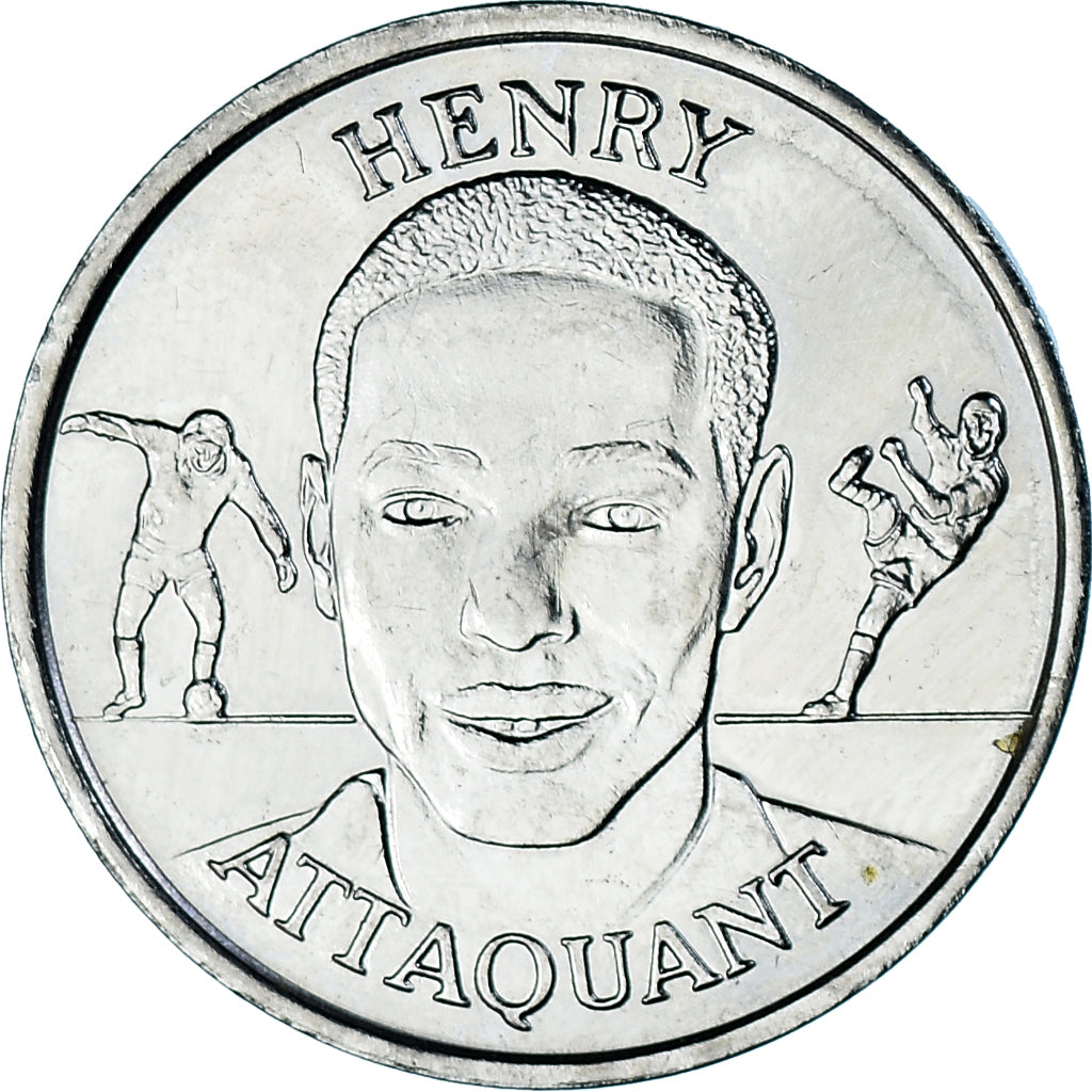 Francia, zeton, Football, Thierry Henry, Attaquant, Sport, 1999, EBC, Níquel