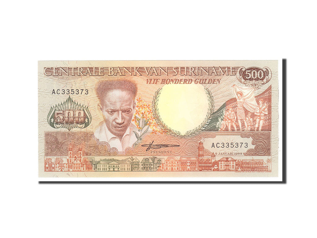 Billet, Suriname, 500 Gulden, 1988, 1988-01-09, KM:135b, NEUF