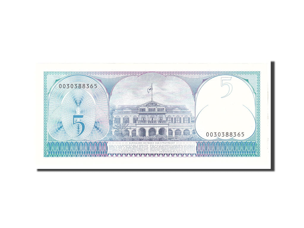 Billet, Suriname, 5 Gulden, 1982, 1982-04-01, KM:125, NEUF