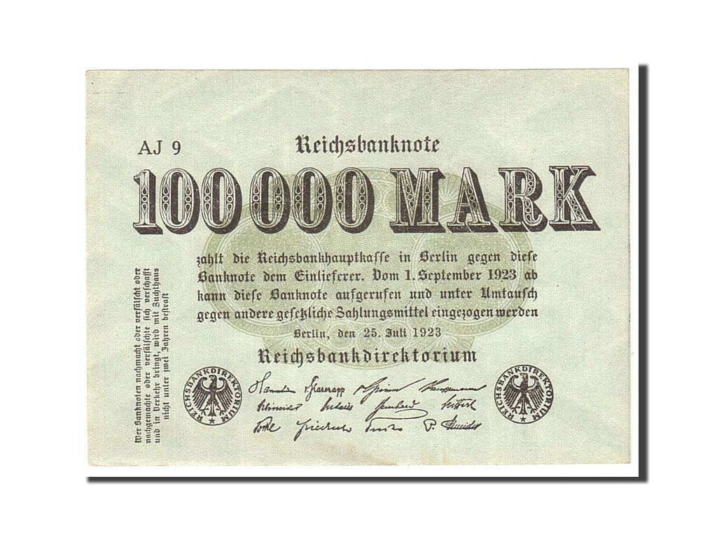 Banknote, Germany, 100,000 Mark, 1923, 1923-07-25, KM:91a, UNC(63)