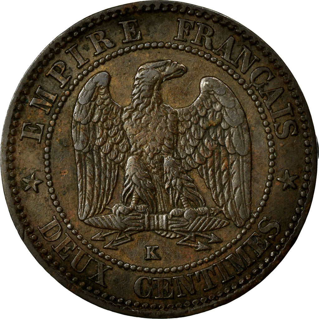 Coin, France, Napoleon III, Napoléon III, 2 Centimes, 1854, Bordeaux