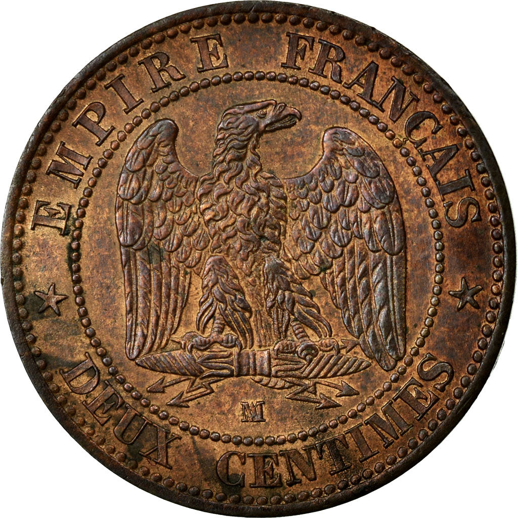 Monnaie, France, Napoleon III, Napoléon III, 2 Centimes, 1854, Marseille, TTB+