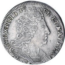 Moneta, Francia, Louis XIV, 20 Sols aux insignes, 1708, Bordeaux, BB, Argento