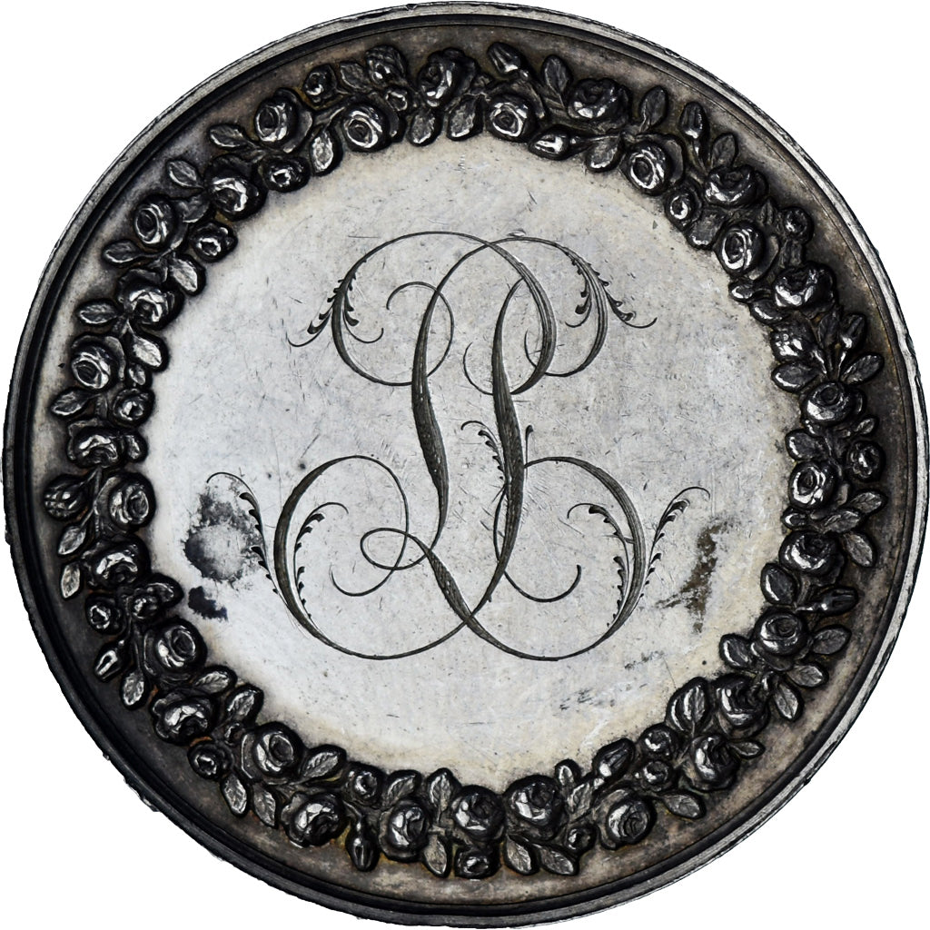France, Médaille, Médaille de mariage, 1862, Gayrard, SUP, Argent
