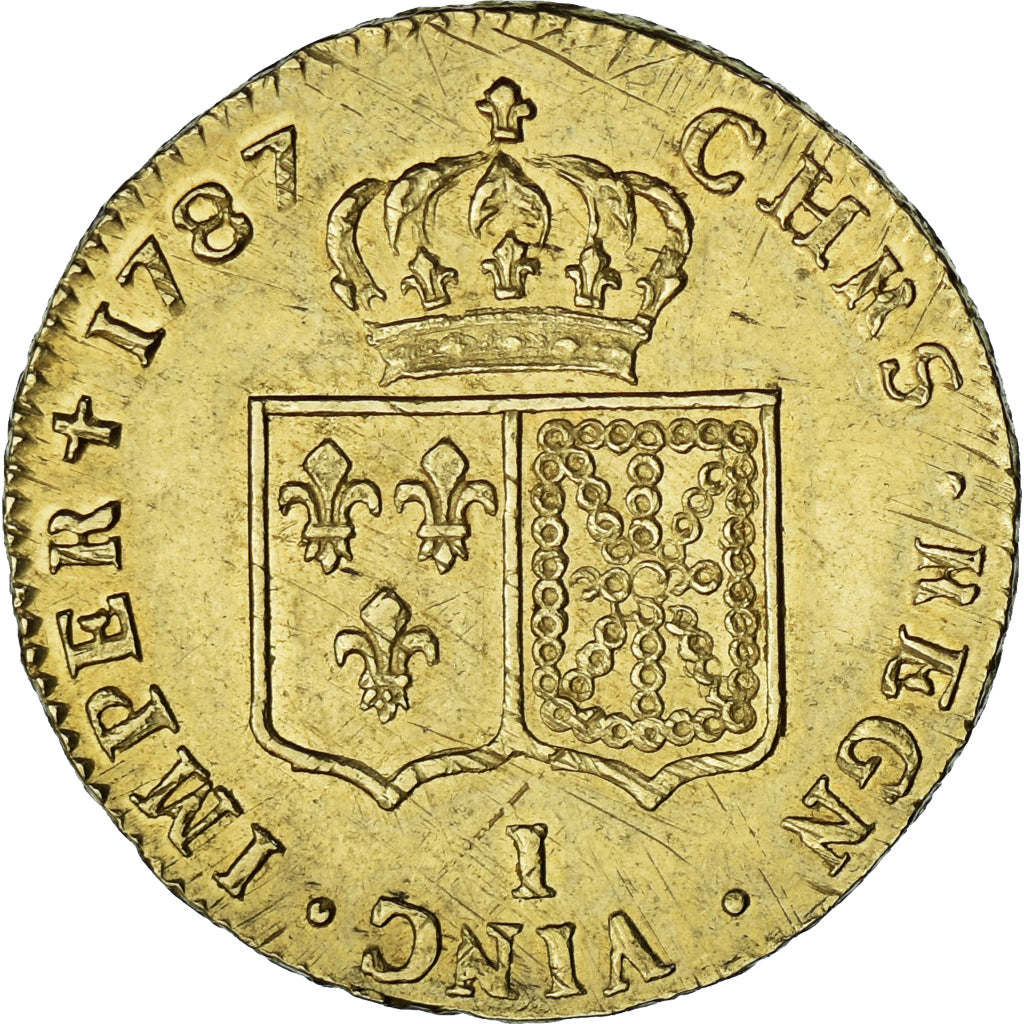 Francia, Louis XVI, Double Louis d'or à la tête nue, 1787, Limoges, Oro, BB+