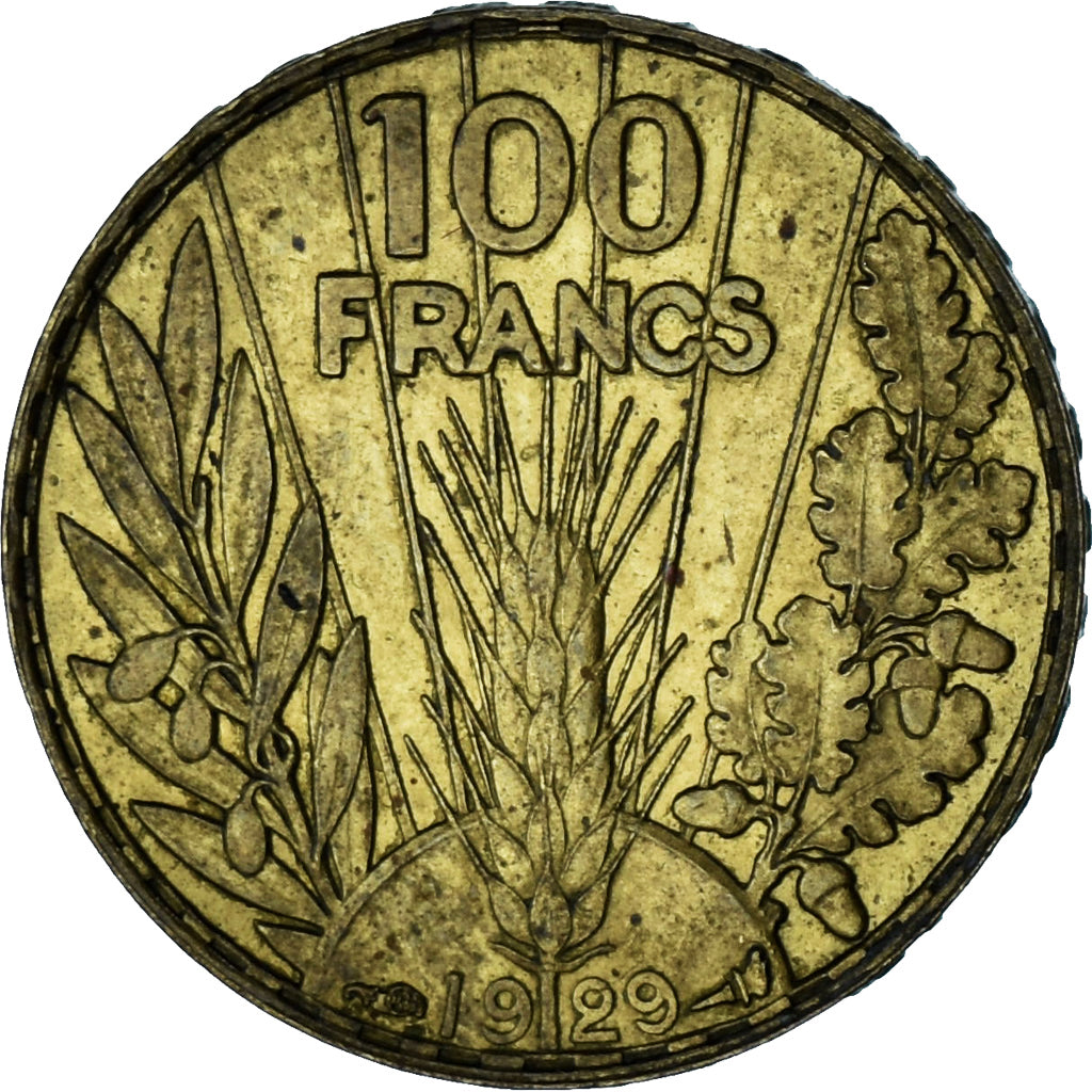 Moneta, Francja, 100 Francs, 1929, PRÓBA, AU(55-58), Aluminium-Brąz