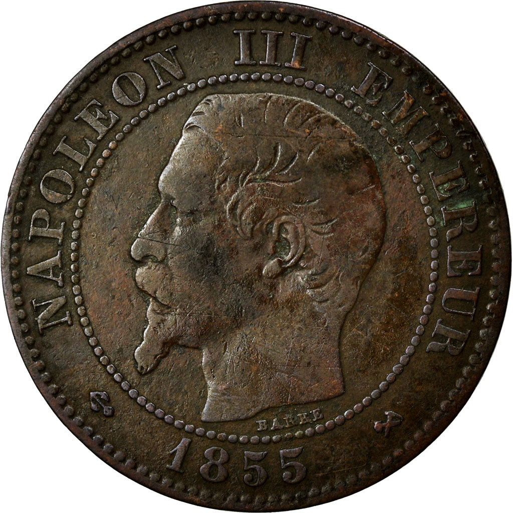 Monnaie, France, Napoleon III, Napoléon III, 2 Centimes, 1855, Rouen, TB