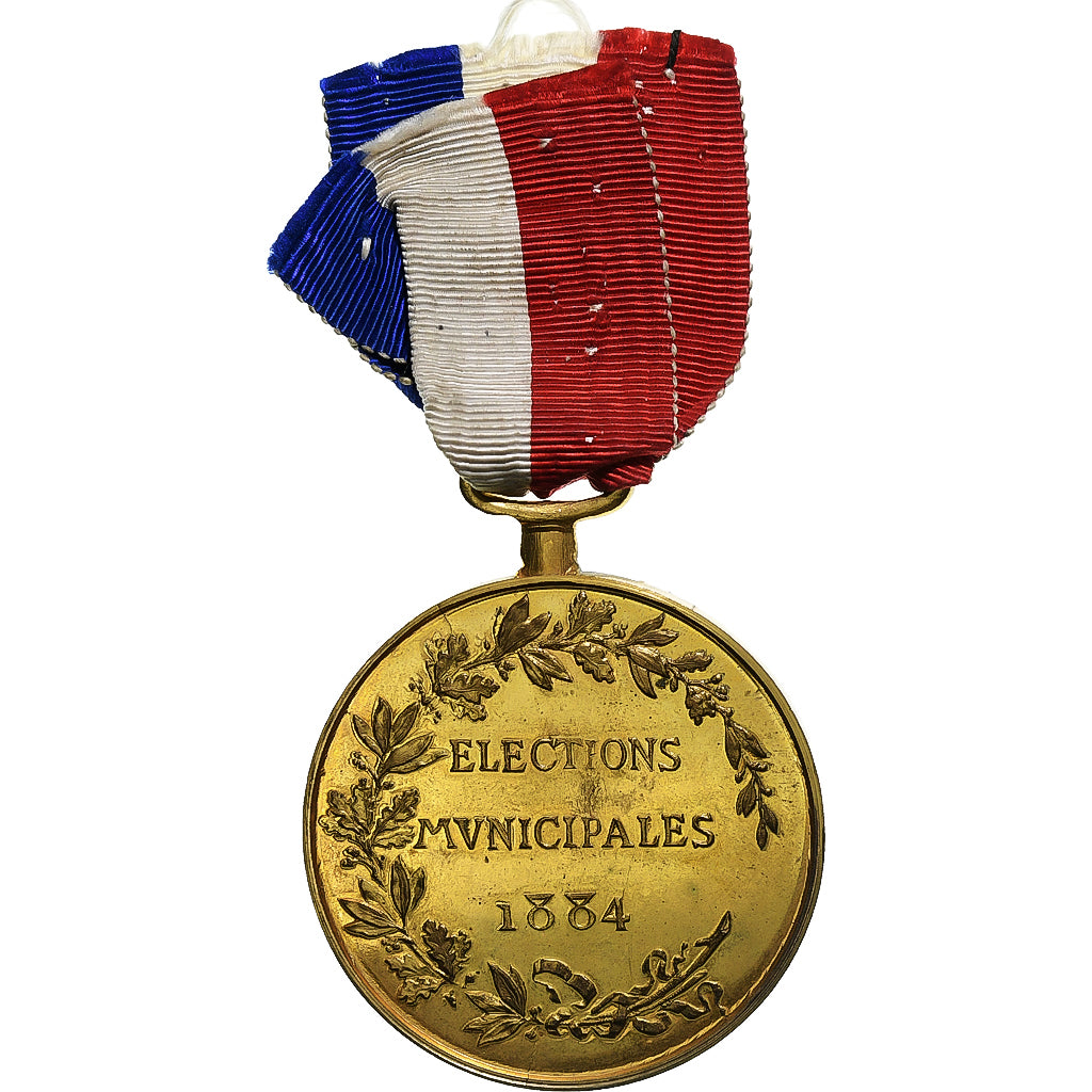 France, Elections Municipales, Politics, Médaille, 1884, Très bon état, Gilt