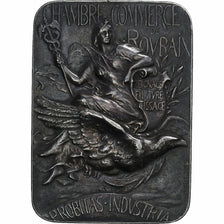 France, Medal, Chambre de Commerce de Roubaix, Silver, Lefebvre, AU(50-53)