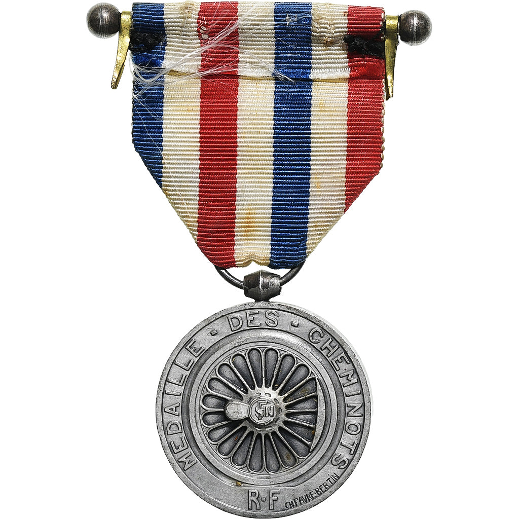 France, Médaille des cheminots, Railway, Medal, 1944, Excellent Quality