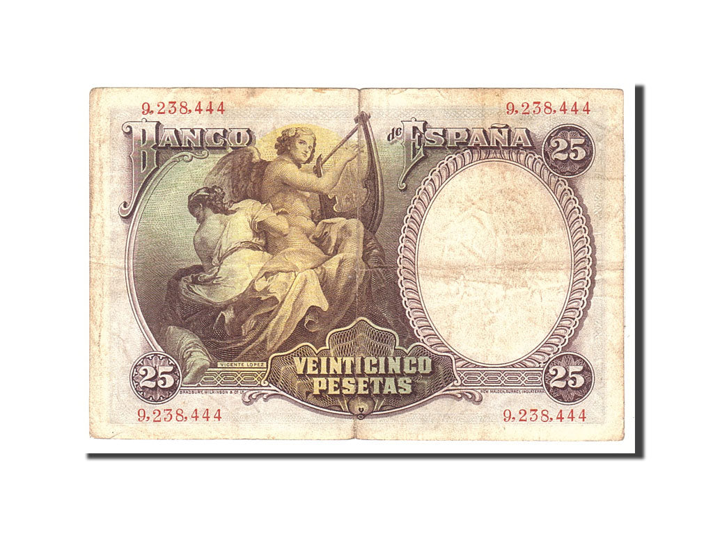 Banknot, Hiszpania, 25 Pesetas, 1931, 1931-04-25, KM:81, VF(20-25)