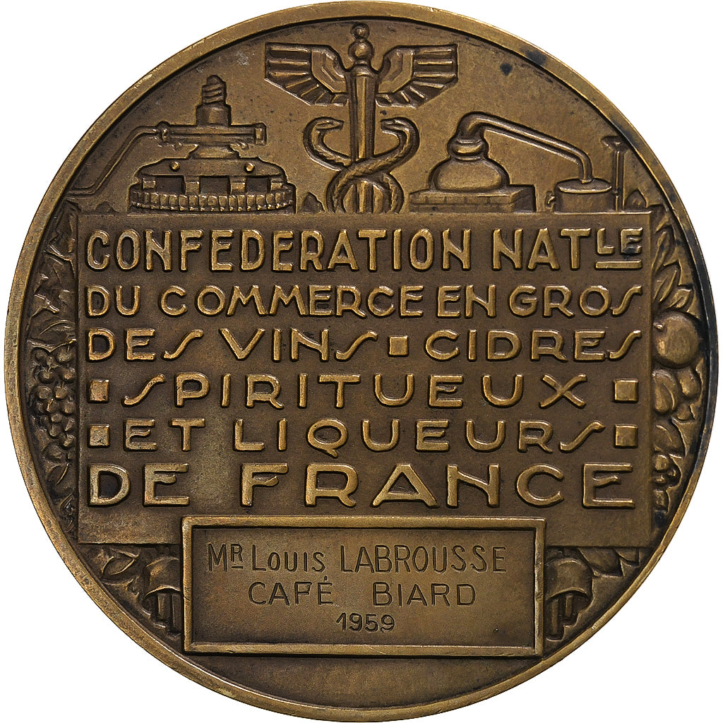 France, Medal, Syndicat National du Commerce en Gros des Vins de France, 1959