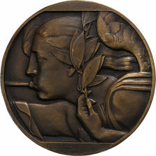 France, Medal, Journal Le Havre, Delannoy, Art deco, MS(63), Bronze