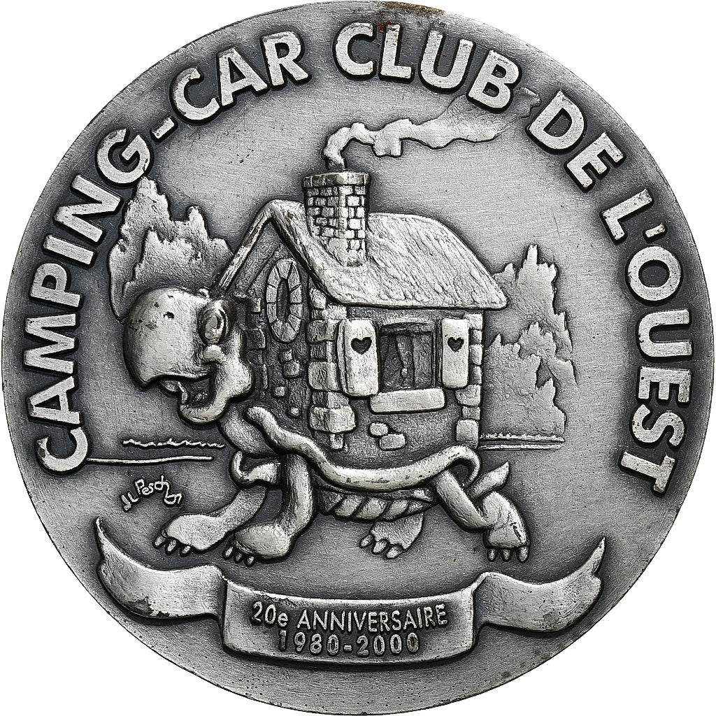 Francia, medalla, Camping-Car Club de l'Ouest, 2000, MBC, Bronce plateado