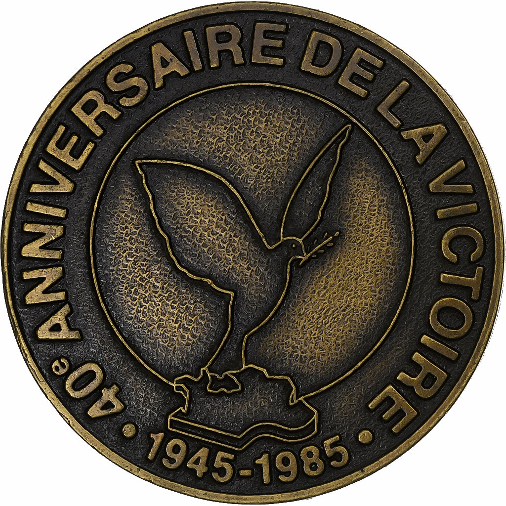 France, Medal, 40ème Anniversaire de la Victoire, WAR, 1985, MS(63), Métal