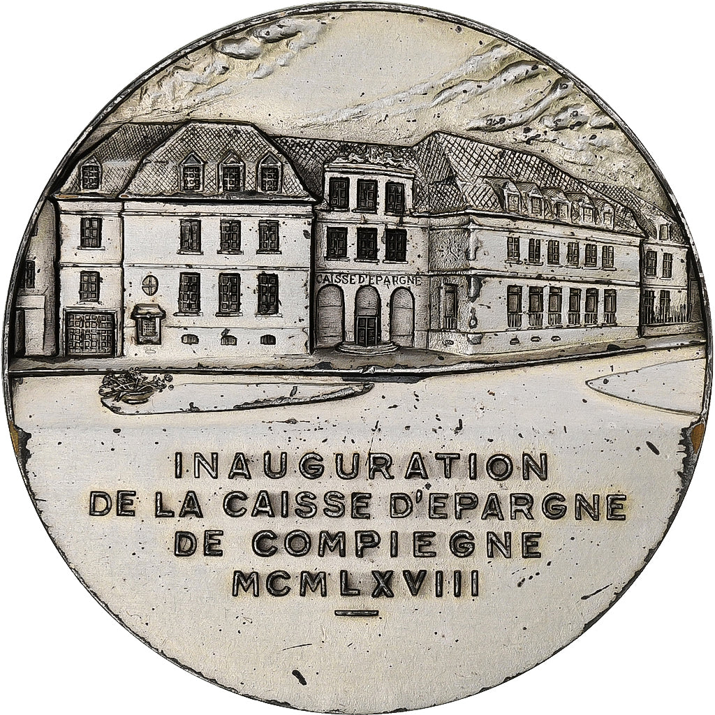 France, Médaille, Caisse d'Epargne de Compiègne, Bank, 1968, TTB+, Bronze
