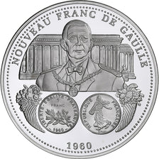 France, Médaille, Nouveau Franc De Gaulle, Society, FDC, Argent