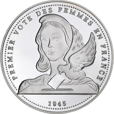 Francja, medal, Premier Vote des Femmes en France, Politics, MS(65-70), Srebro