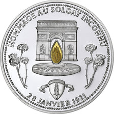 Frankrijk, Medaille, Hommage au soldat inconnu, WAR, FDC, Zilver
