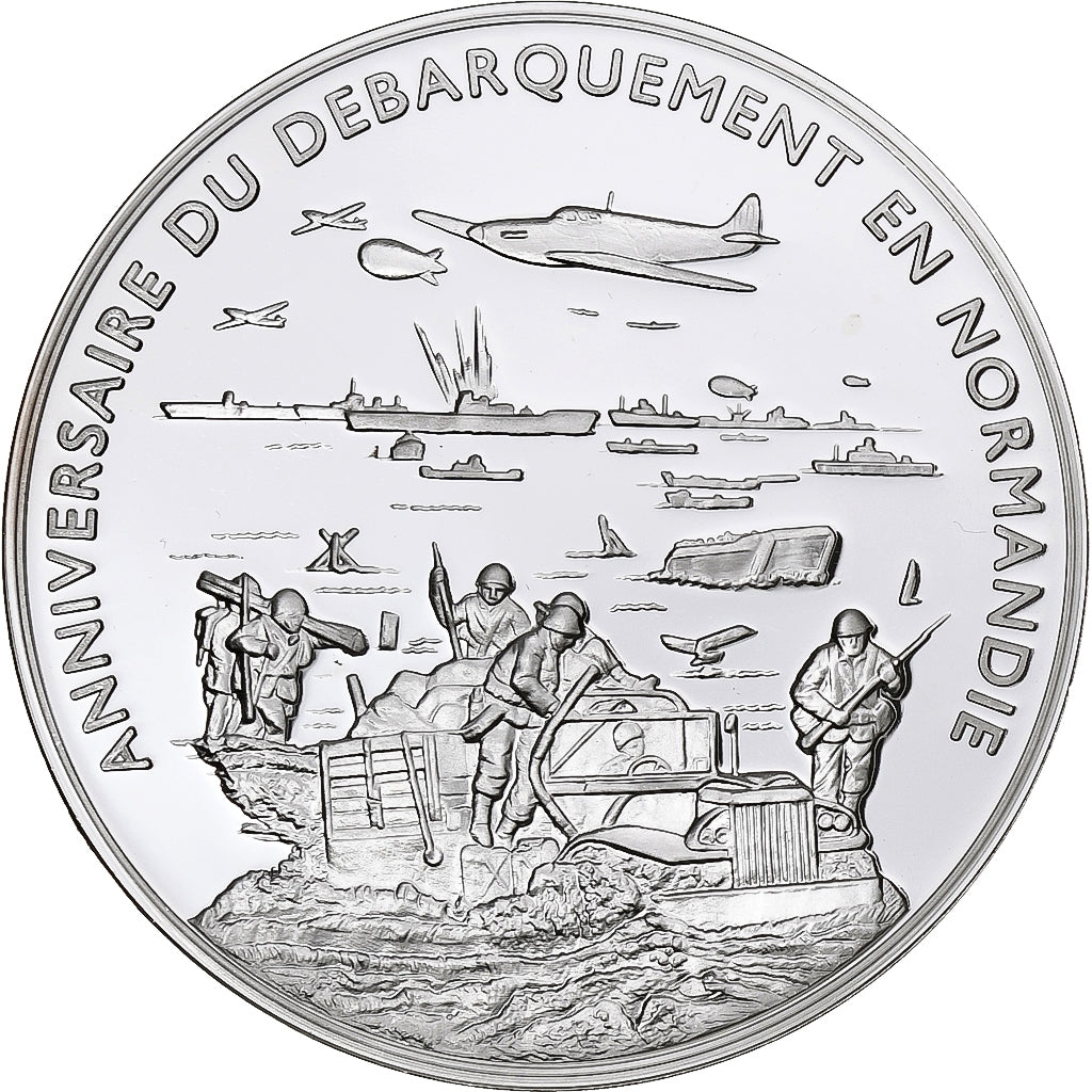 France, Médaille, Anniversaire du Débarquement de Normandie, WAR, FDC, Argent