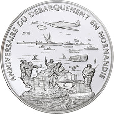 France, Médaille, Anniversaire du Débarquement de Normandie, WAR, FDC, Argent
