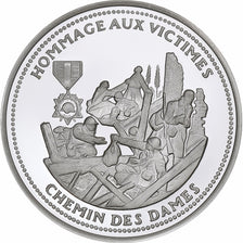 Francia, medalla, Centenaire Première Guerre Mondiale, Chemin des Dames, WAR
