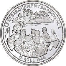 Francia, medaglia, Le Débarquement en Provence, WAR, FDC, Argento