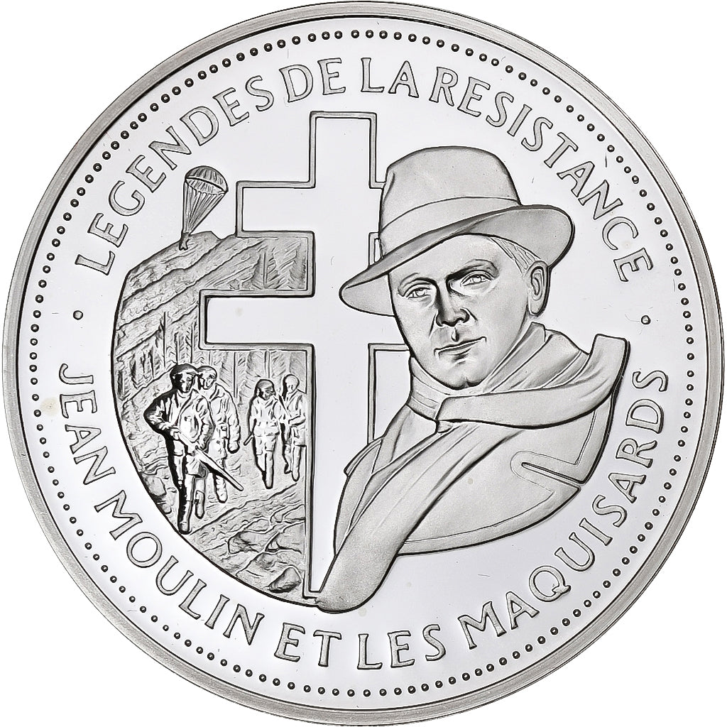 France, Médaille, Jean Moulin et les Maquisards, WAR, FDC, Argent