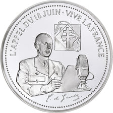 France, Médaille, De Gaulle, l'Appel du 18 juin, WAR, FDC, Argent