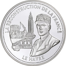 France, Médaille, De Gaulle, La Reconstruction de la France, WAR, FDC, Argent
