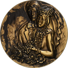 Francja, medal, Noces , Mariage, Rebatet, Clermont-Ferrand, MS(63), Brązowy