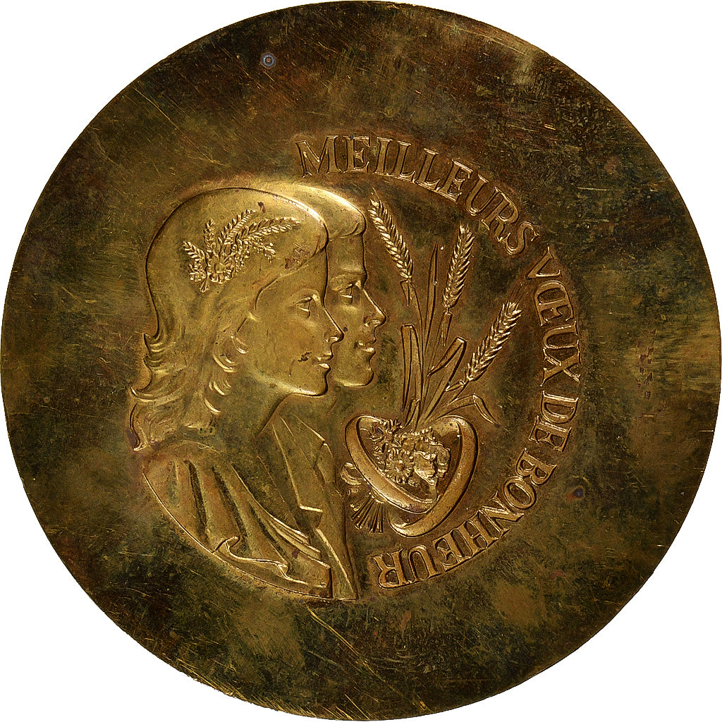 France, Medal, Mariage, Beaumont-sur-Oise, Pichard, AU(55-58), Bronze Florentin