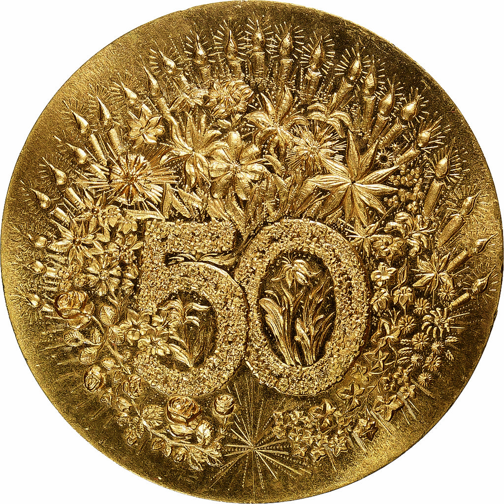 France, Medal, Mariage, Noces d'or, 1999, AU(55-58), Bronze Florentin