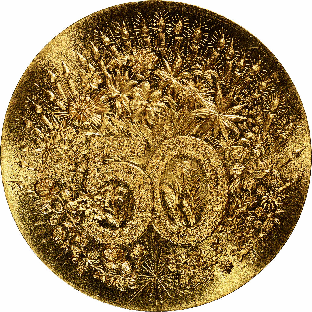 France, Medal, Mariage, Noces d'or, 1999, AU(55-58), Bronze Florentin