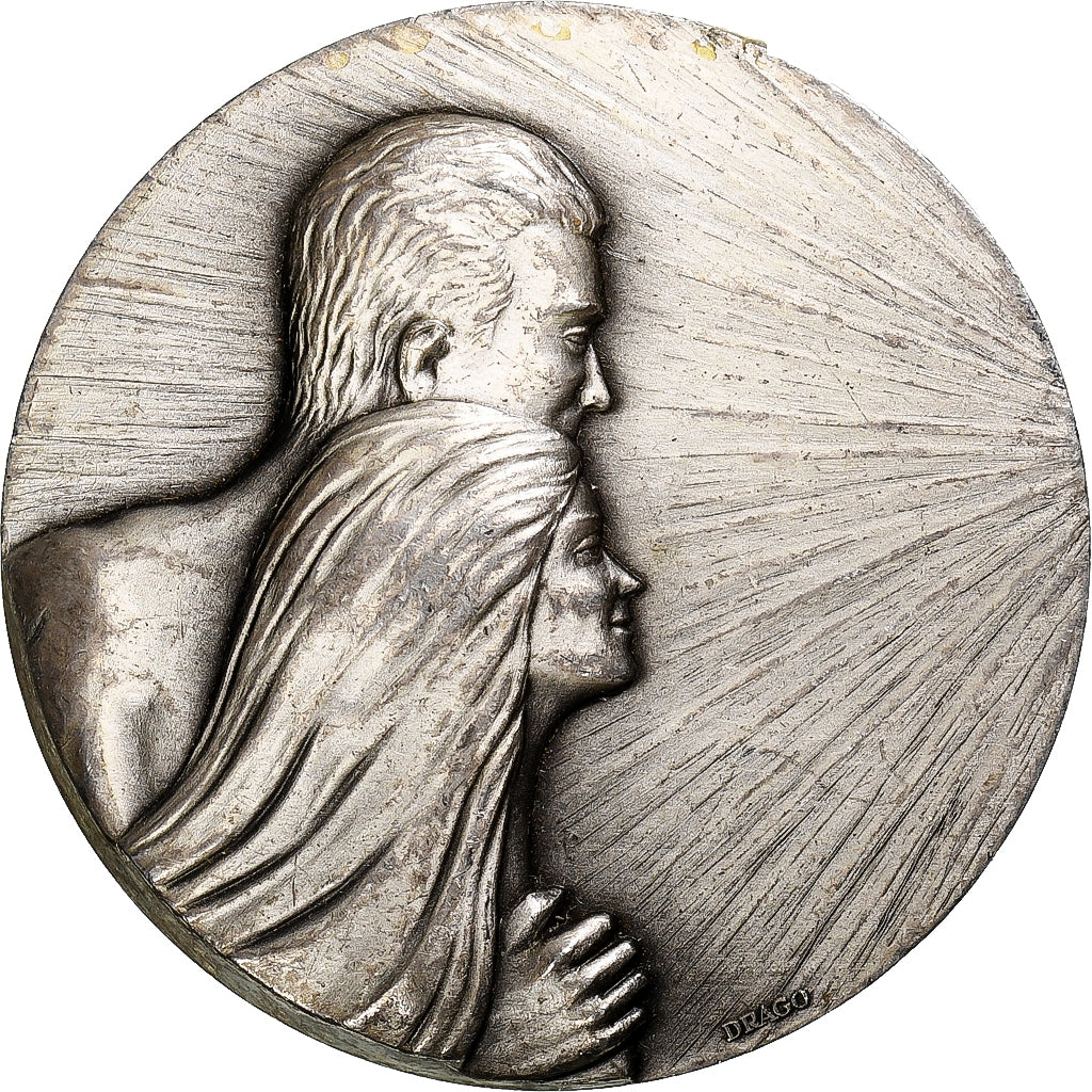 France, Médaille, Mariage, Senlis, Drago, TTB+, Bronze argenté