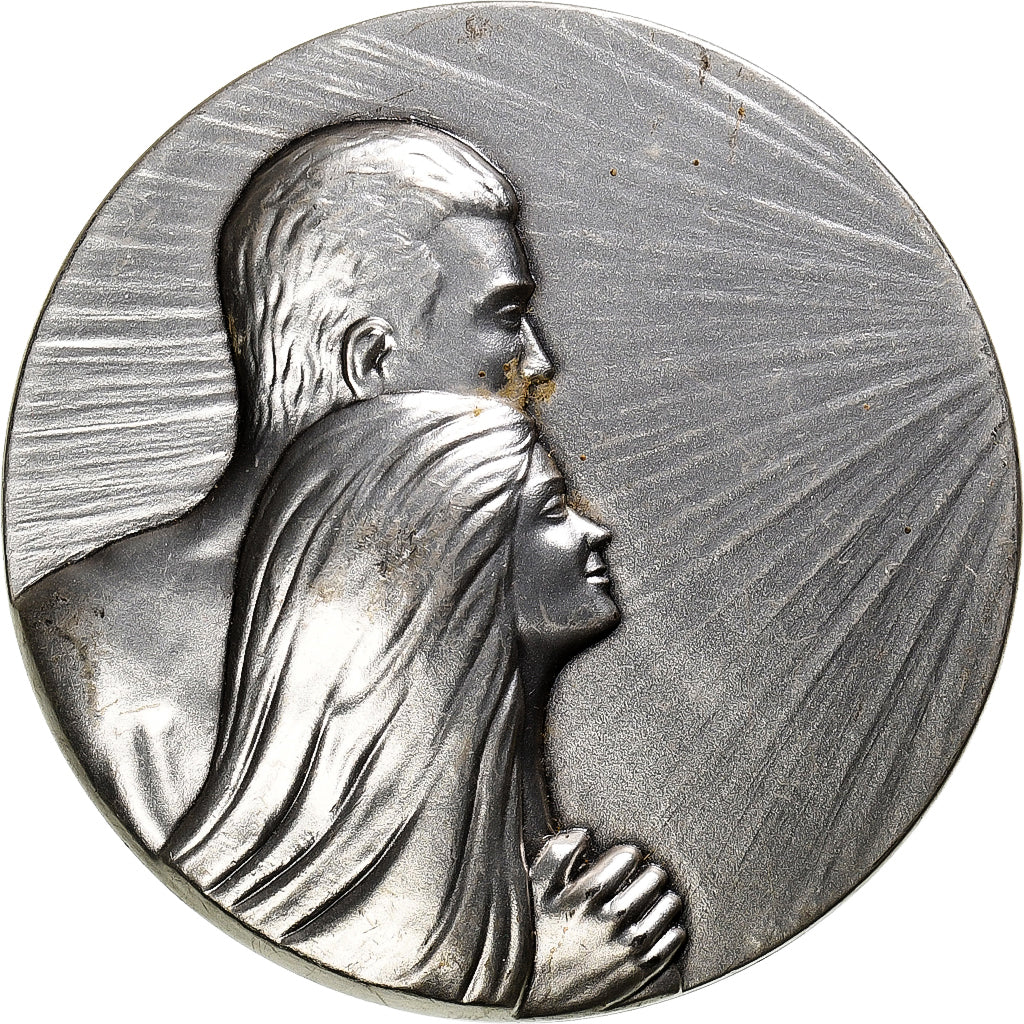 France, Medal, Mariage, Crépy-en-Valois, Drago, AU(50-53), Silvered bronze