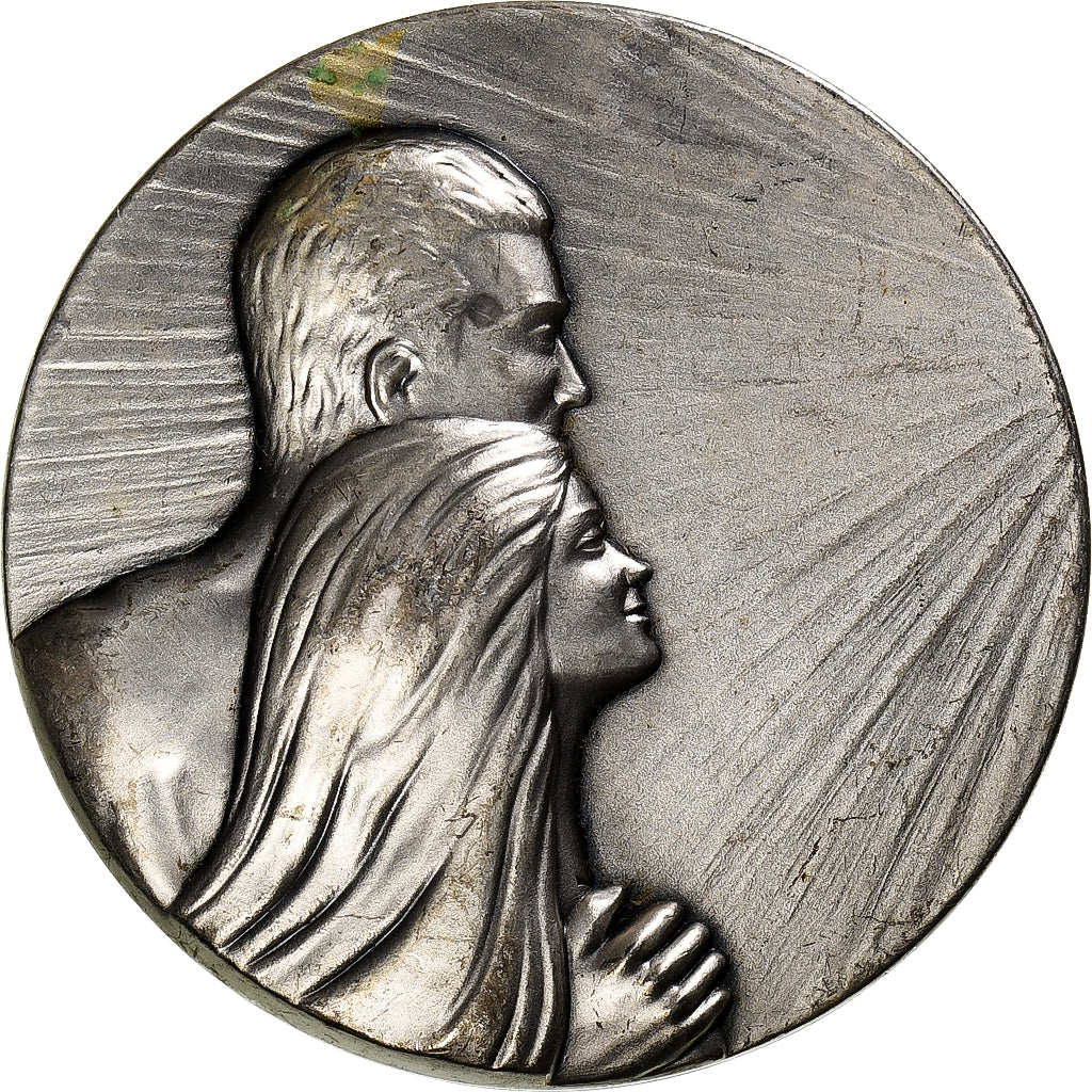 France, Medal, Mariage, Crépy-en-Valois, Drago, AU(50-53), Silvered bronze