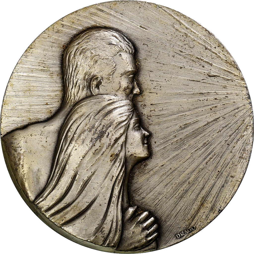France, Médaille, Mariage, Courbevoie, Drago, TTB+, Bronze argenté
