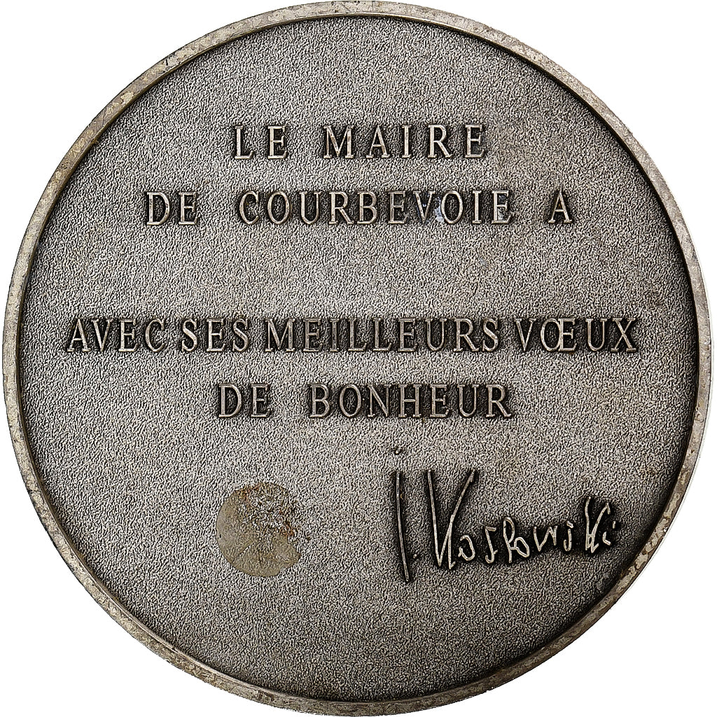 France, Médaille, Mariage, Courbevoie, Drago, TTB+, Bronze argenté